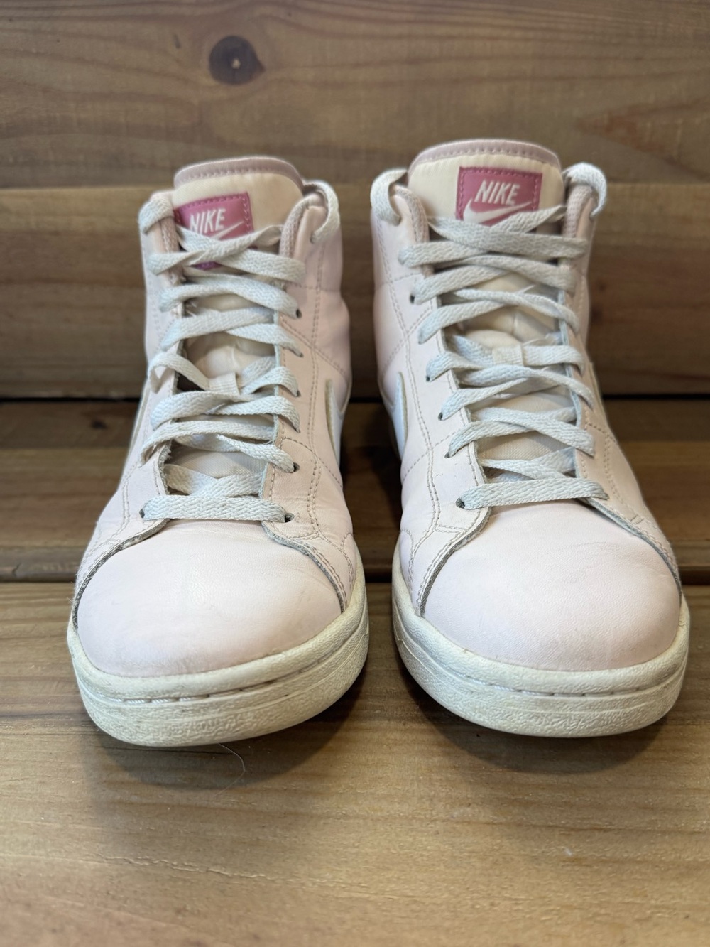 Nike Women's Pale Pink High-Top Sneakers